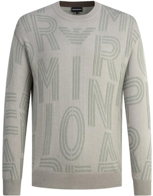 Emporio Armani Logo Knit Crewneck Pullover Sweater Lelaki. 6R1MXK-1MNKZ-F956 Details for Emporio Armani Logo Knit Crewneck Pullover Sweater Lelaki. 6R1MXK-1MNKZ-F956