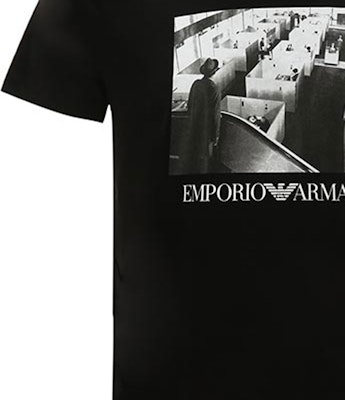 EMPORIO ARMANI Logo Print Crew Neck Short Sleeve T-Shirt 3K1T6S-1JQ4Z-F008 Details for EMPORIO ARMANI Logo Print Crew Neck Short Sleeve T-Shirt 3K1T6S-1JQ4Z-F008