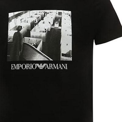 EMPORIO ARMANI Logo Print Crew Neck Short Sleeve T-Shirt 3K1T6S-1JQ4Z-F008 Sizing EMPORIO ARMANI Logo Print Crew Neck Short Sleeve T-Shirt 3K1T6S-1JQ4Z-F008