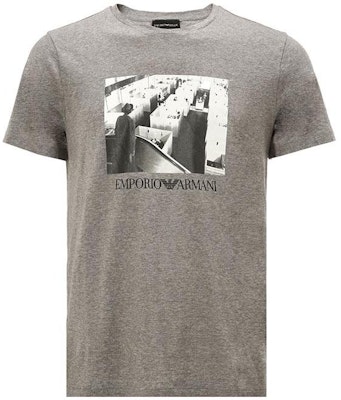 EMPORIO ARMANI Logo Print Crew Neck Short Sleeve T-Shirt 3K1T6S-1JQ4Z-F008 Cheap EMPORIO ARMANI Logo Print Crew Neck Short Sleeve T-Shirt 3K1T6S-1JQ4Z-F008