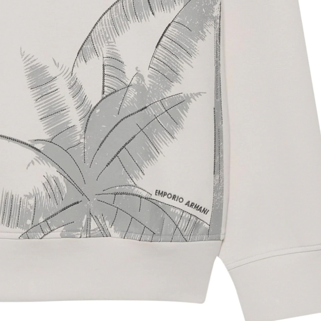 EMPORIO ARMANI  Logo Print Hoodie in Grayish Brown. 3D1M66-1JHSZ 圖 5