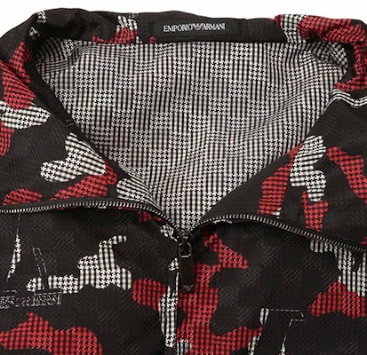 安普里奥·阿玛尼标志印花拉链连帽夹克. A1R410-A1306-921 3