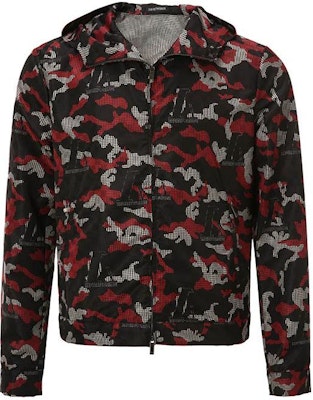 安普里奥·阿玛尼标志印花拉链连帽夹克. A1R410-A1306-921 1