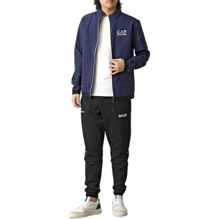 Emporio Armani  Logo Print Zip-Up Jacket in Blue. 3DPB22-PNFRZ-1554 圖 3