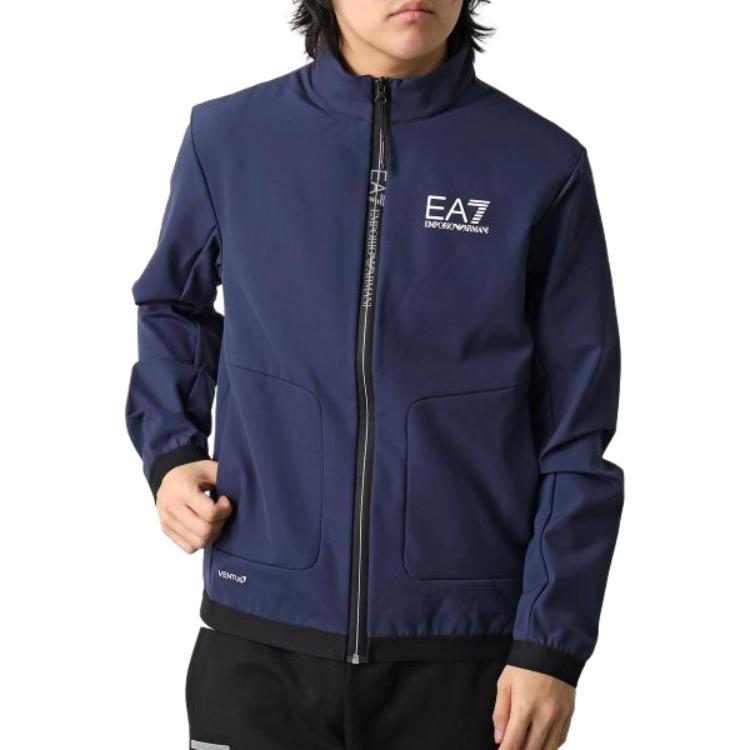 Emporio Armani  Logo Print Zip-Up Jacket in Blue. 3DPB22-PNFRZ-1554 圖 6
