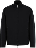 Emporio Armani Logo Tape Zip Jacket Black 3D1M69-1JHSZ-10999 Emporio Armani Logo Tape Zip Jacket Black 3D1M69-1JHSZ-10999