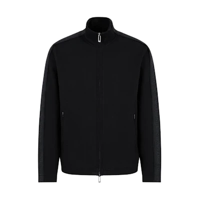 Emporio Armani Logo Tape Zip Jacket Black 3D1M69-1JHSZ-10999
