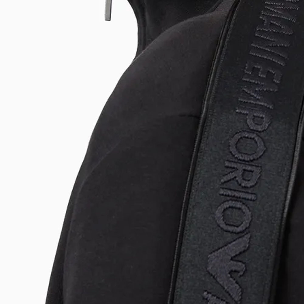 Sizing Emporio Armani 标志带拉链夹克 黑色 3D1M69-1JHSZ-10999