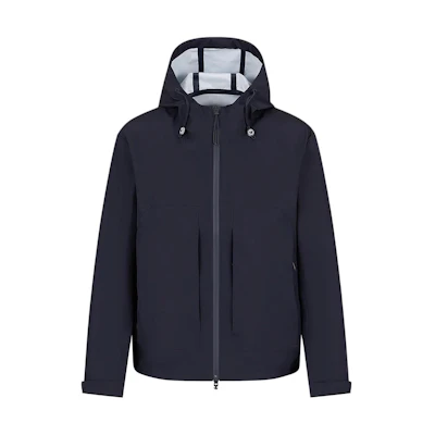 EMPORIO ARMANI Logo Zip-Up Hoodie Jacket Navy Blue. EM000058-AF10080-1UB118
