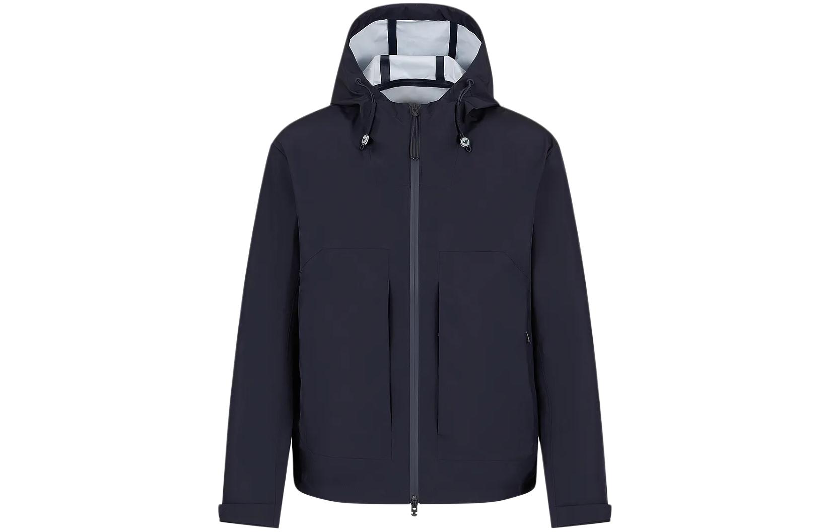 Order EMPORIO ARMANI ロゴ ジップアップ フーディージャケット ネイビーブルー EM000058-AF10080-1UB118