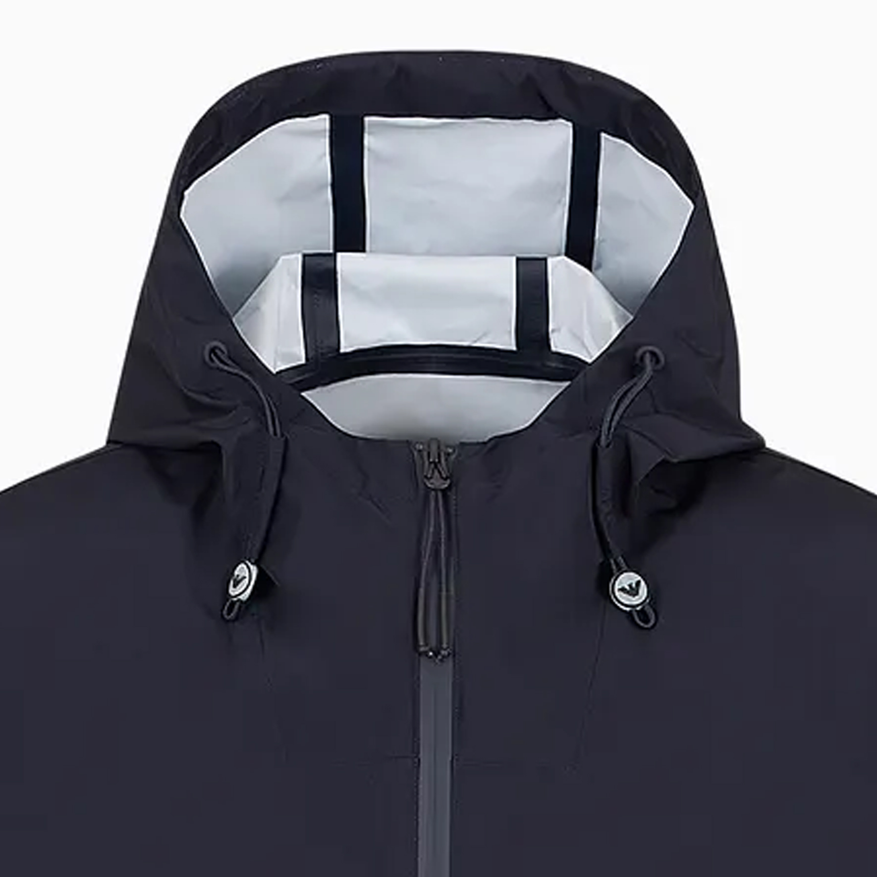 Sizing EMPORIO ARMANI ロゴ ジップアップ フーディージャケット ネイビーブルー EM000058-AF10080-1UB118