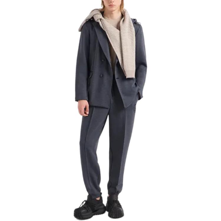 Lookbook EMPORIO ARMANI Suéter de Punto Suelto a Rayas Cuello Redondo Marrón Claro. 3D1MX1-1MMIZ-F178