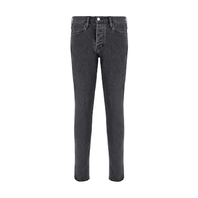 EMPORIO ARMANI Low-Rise Slim Fit Straight Black Jeans. 6D1J75-1DTPZ-0006