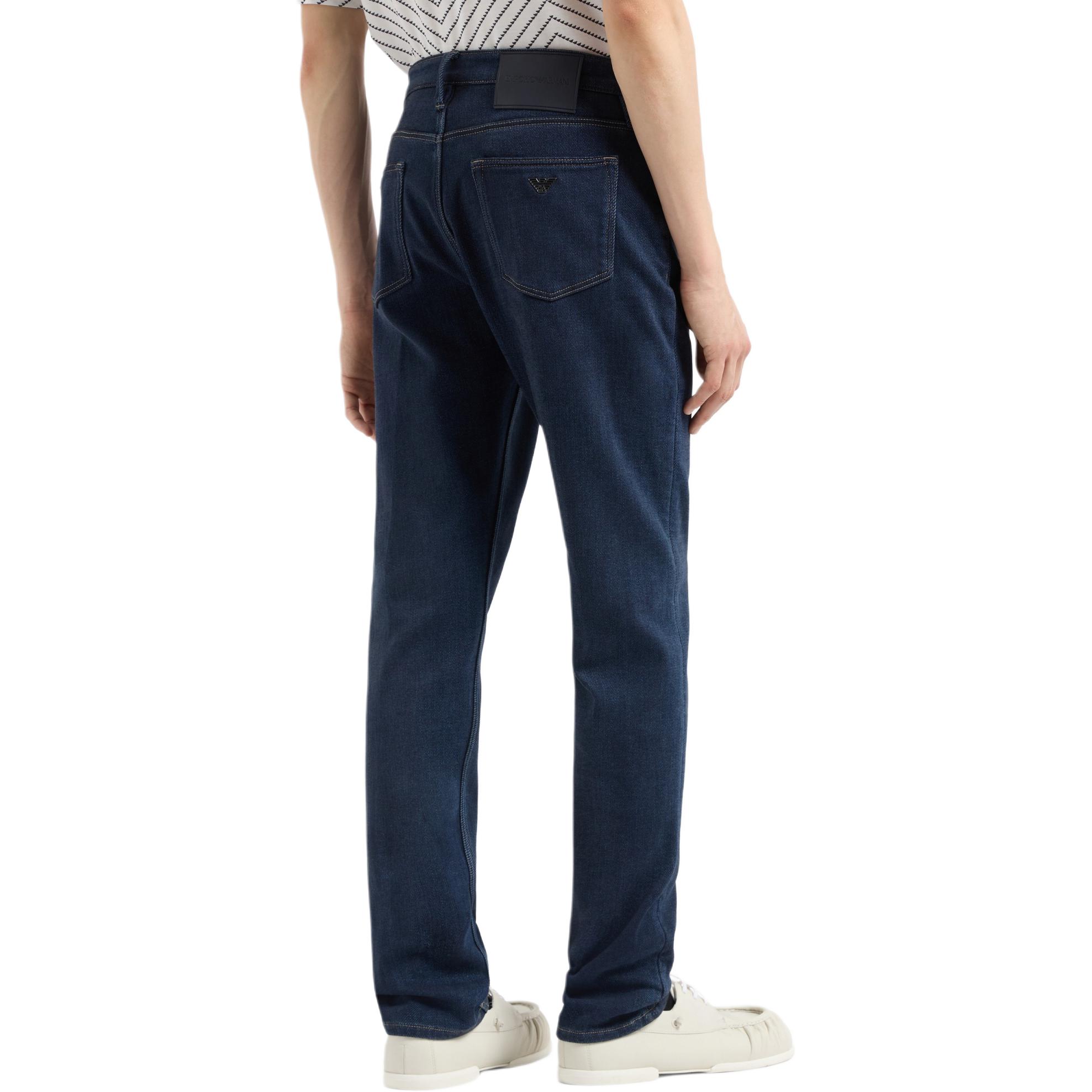 Emporio Armani  Low-Waist Slim Straight Jeans in Washed Denim Blue. 6D1J75-1DTRZ-0941 圖 4