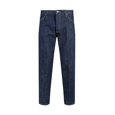 Emporio Armani Low-Waist Washed Loose Straight Jeans Deep Denim Blue SS24. 3D1J69-1DRMZ-0941