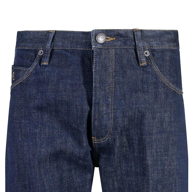 Sizing Emporio Armani 低腰水洗寬鬆直筒牛仔褲 深藍色 SS24 3D1J69-1DRMZ-0941