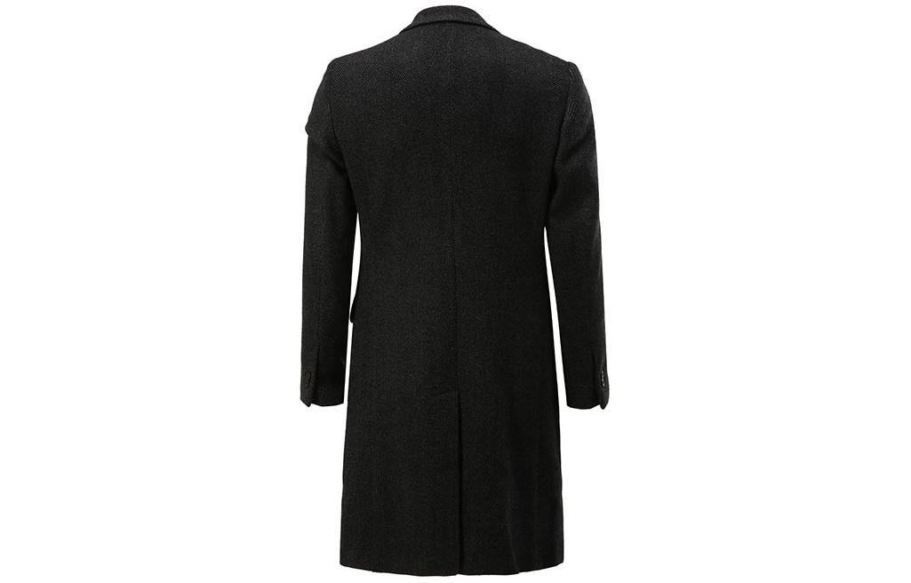 Lookbook Emporio Armani 中長款深灰色長袖大衣 B1LCX0-B1904-632