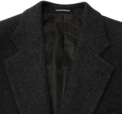 Emporio Armani 中長款深灰色長袖大衣 B1LCX0-B1904-632 Shop Emporio Armani 中長款深灰色長袖大衣 B1LCX0-B1904-632