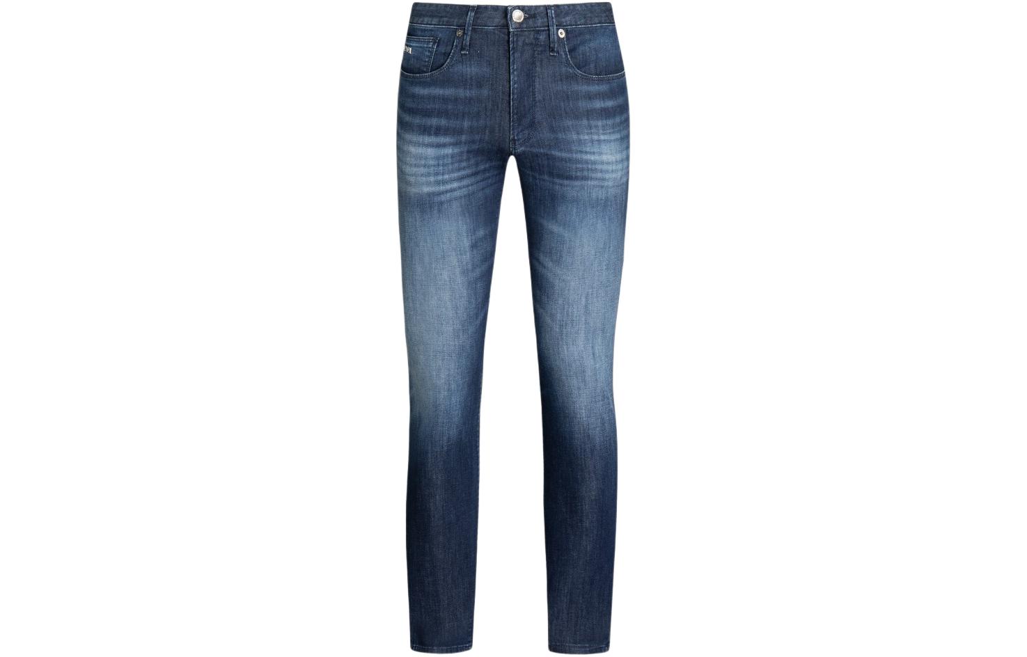 Emporio Armani  Mid-Rise Blue Casual Jeans with Zipper Pockets SS24. 8N1J06-1D16Z-0942