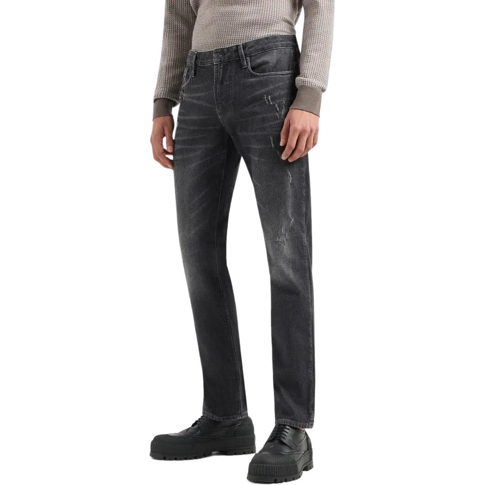 Emporio Armani  Mid-Rise Slim Straight Zip Jeans - Gray 3D1J06-1D06Z-0007 圖 3