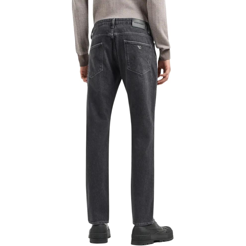Emporio Armani  Mid-Rise Slim Straight Zip Jeans - Gray 3D1J06-1D06Z-0007 圖 4