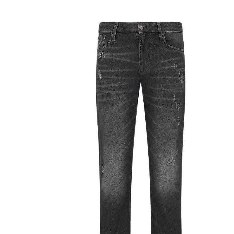 Emporio Armani  Mid-Rise Slim Straight Zip Jeans - Gray 3D1J06-1D06Z-0007 圖 6