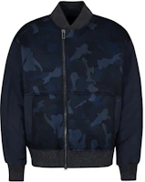 Emporio Armani Navy Blue Camouflage Print Cotton Jacket. 6R1B77-1NFNZ-0920 Emporio Armani Navy Blue Camouflage Print Cotton Jacket. 6R1B77-1NFNZ-0920