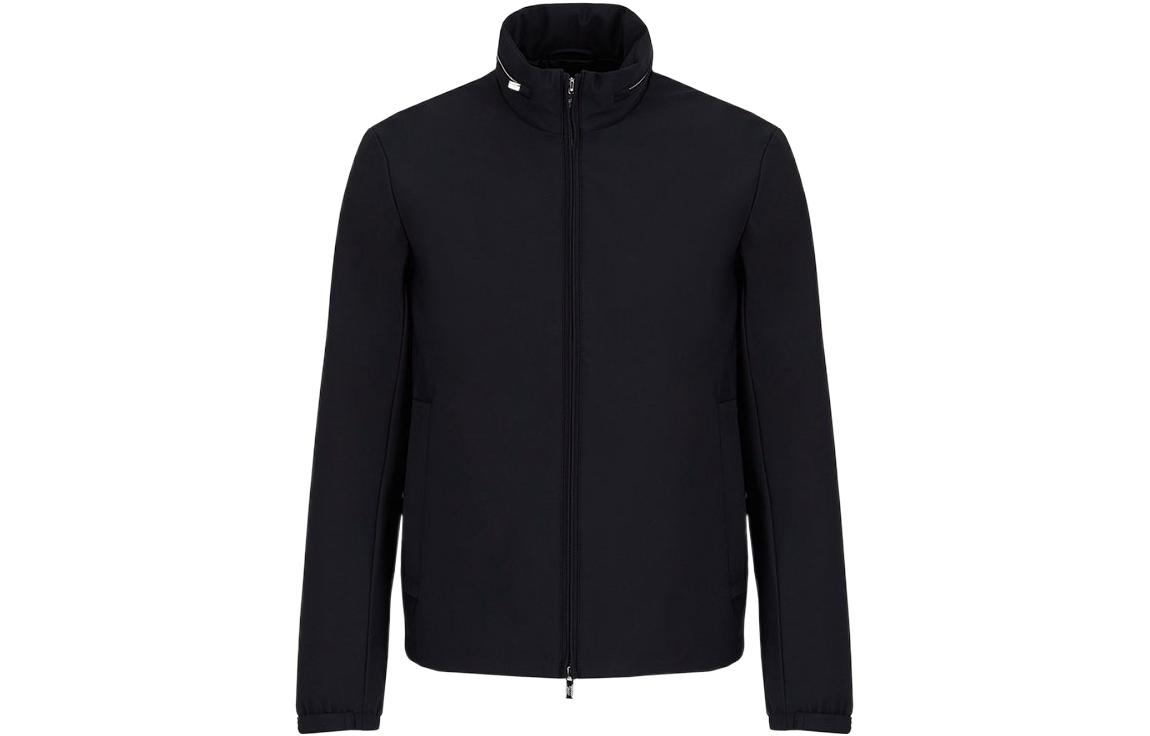 Emporio Armani  Navy Blue Detachable Hood Zip-Up Jacket. 8N1BD2-1NZAZ1-0920