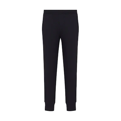 EMPORIO ARMANI Navy Blue Elastic Waist Jogger Knit Sweatpants. 6D1PK3-1JHSZ-0920