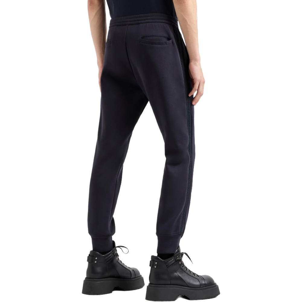 Purchase EMPORIO ARMANI  Navy Blue Elastic Waist Jogger Knit Sweatpants. 6D1PK3-1JHSZ-0920