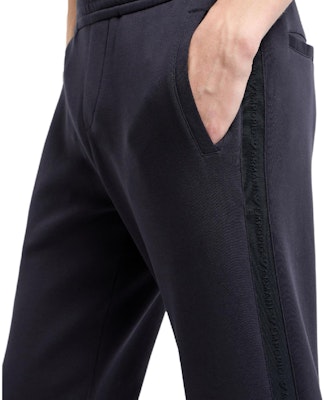 EMPORIO ARMANI Navy Blue Elastic Waist Jogger Knit Sweatpants. 6D1PK3-1JHSZ-0920 Details for EMPORIO ARMANI Navy Blue Elastic Waist Jogger Knit Sweatpants. 6D1PK3-1JHSZ-0920