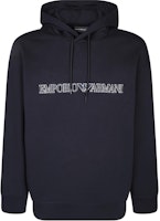 Emporio Armani Navy Blue Hooded Sweatshirt with Logo Design. 3D1M63-1JHSZ-09R0 Emporio Armani Navy Blue Hooded Sweatshirt with Logo Design. 3D1M63-1JHSZ-09R0