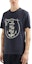 Shop Emporio Armani Navy Blue Letter Embroidery Crew Neck T-Shirt. 6D1T6S-1J7FZ-09U6