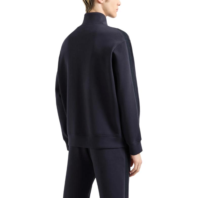 Shop エンポリオ・アルマーニ ネイビーブルー ロゴ刺繍 長袖ジャケット. 6D1MA8-1JHSZ-0920