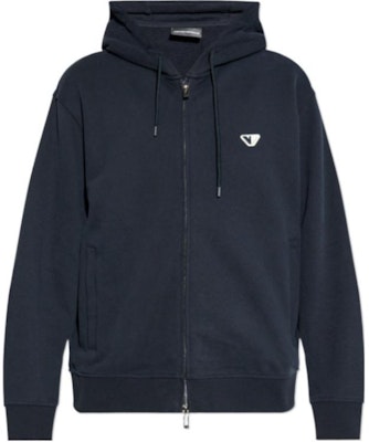 エンポリオアルマーニ ネイビーブルー ロゴ刺繍 ジップアップフーディジャケット 6D1M91-1JOXZ-0920 Lookbook エンポリオアルマーニ ネイビーブルー ロゴ刺繍 ジップアップフーディジャケット 6D1M91-1JOXZ-0920