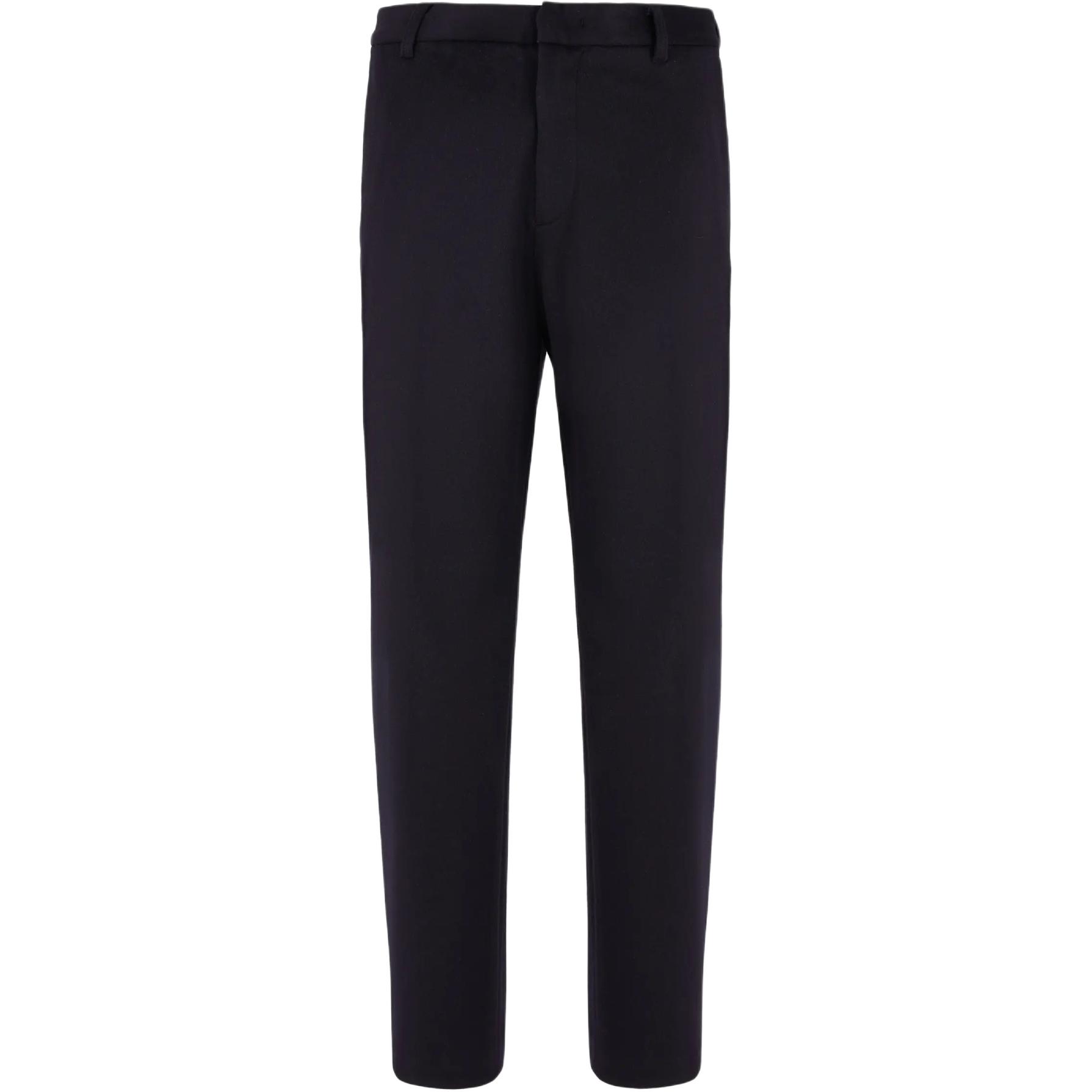 EMPORIO ARMANI  Navy Blue Mid-Rise Casual Trousers with Zip Pockets 6D1P67-1NUVZ-0920