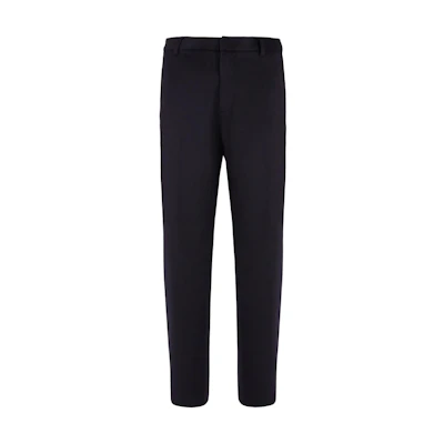 EMPORIO ARMANI Navy Blue Mid-Rise Casual Trousers with Zip Pockets 6D1P67-1NUVZ-0920