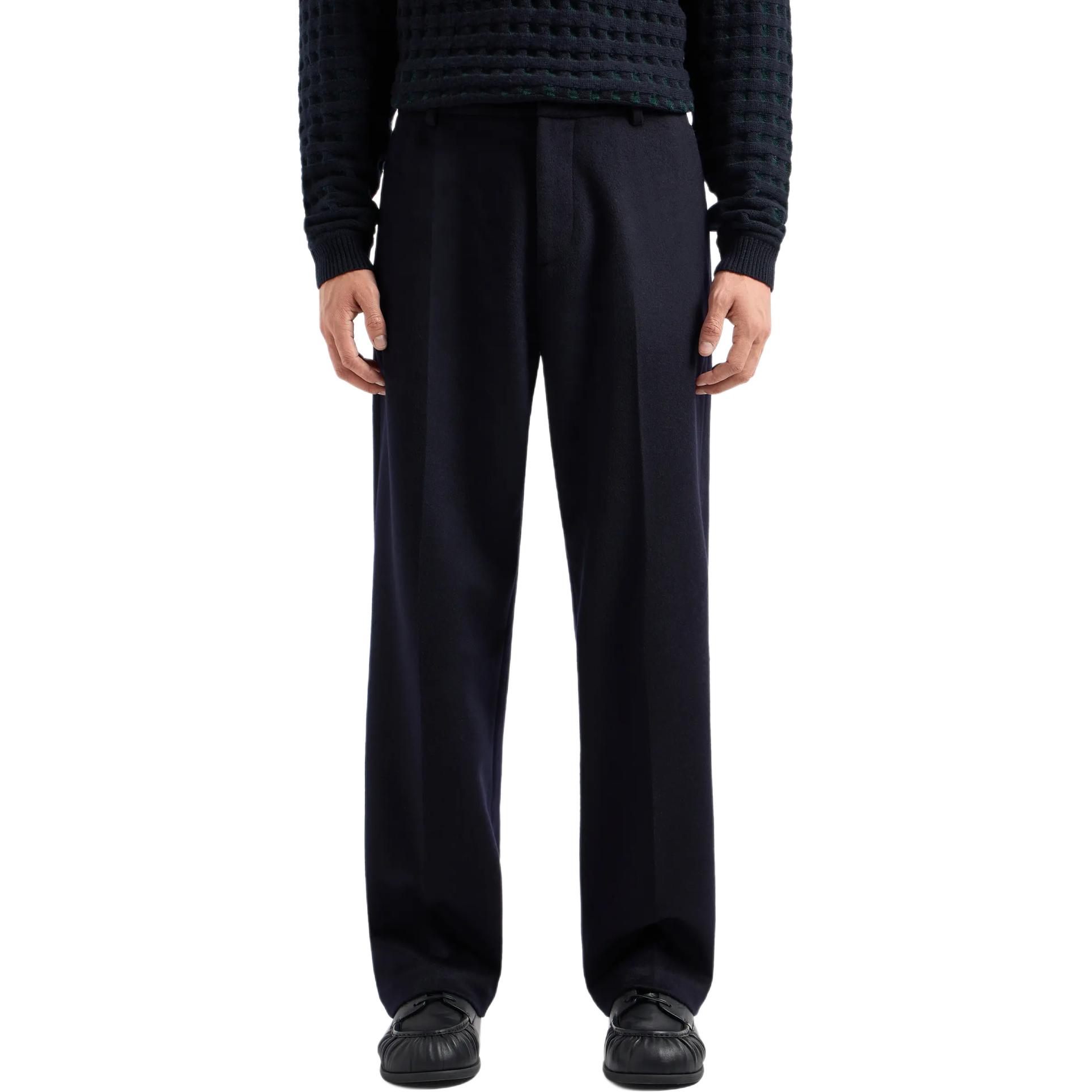 EMPORIO ARMANI  Navy Blue Mid-Rise Casual Trousers with Zip Pockets 6D1P67-1NUVZ-0920 圖 3
