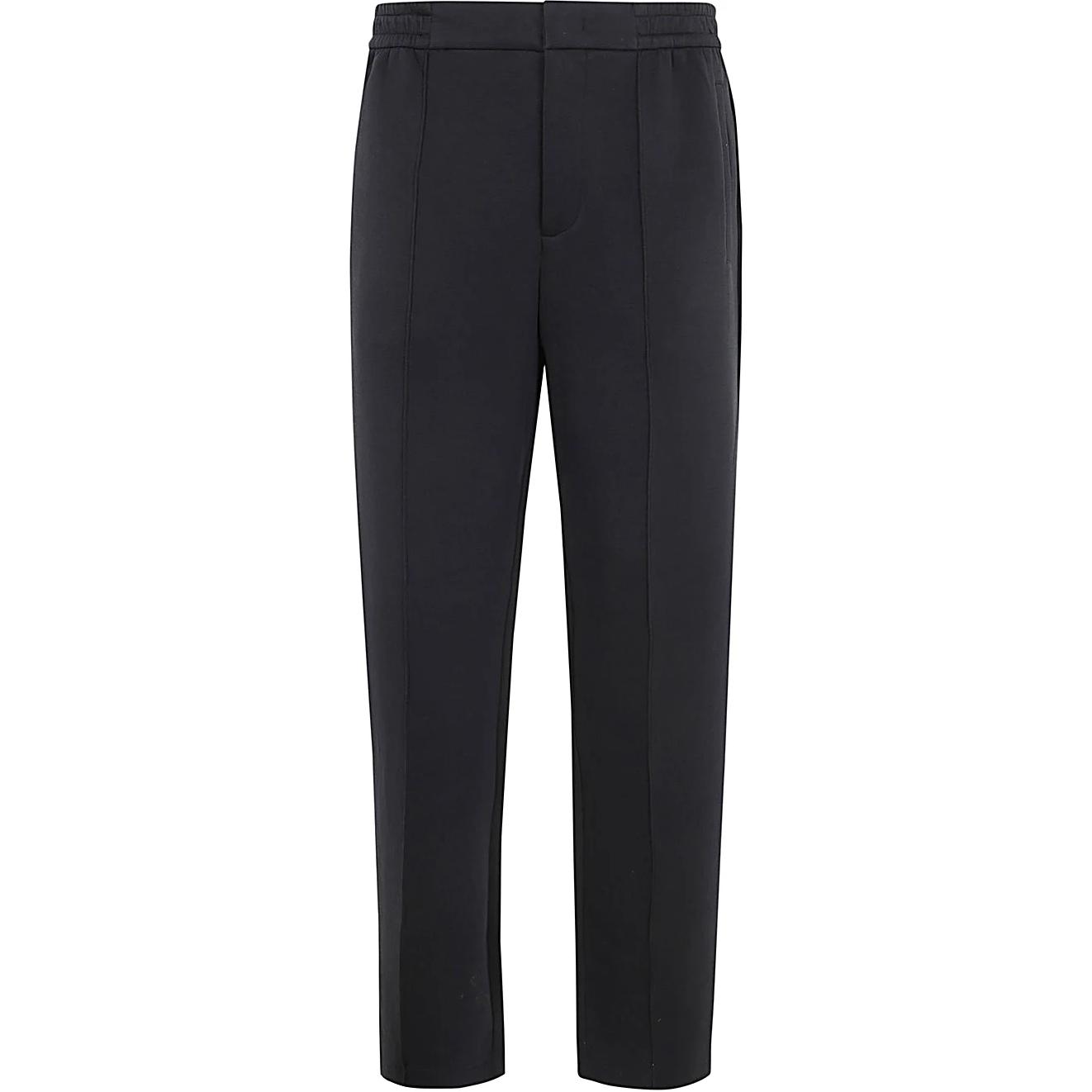 EMPORIO ARMANI  Navy Blue Mid-Rise Straight Casual Trousers. 6D1PK2-1JHSZ-0920