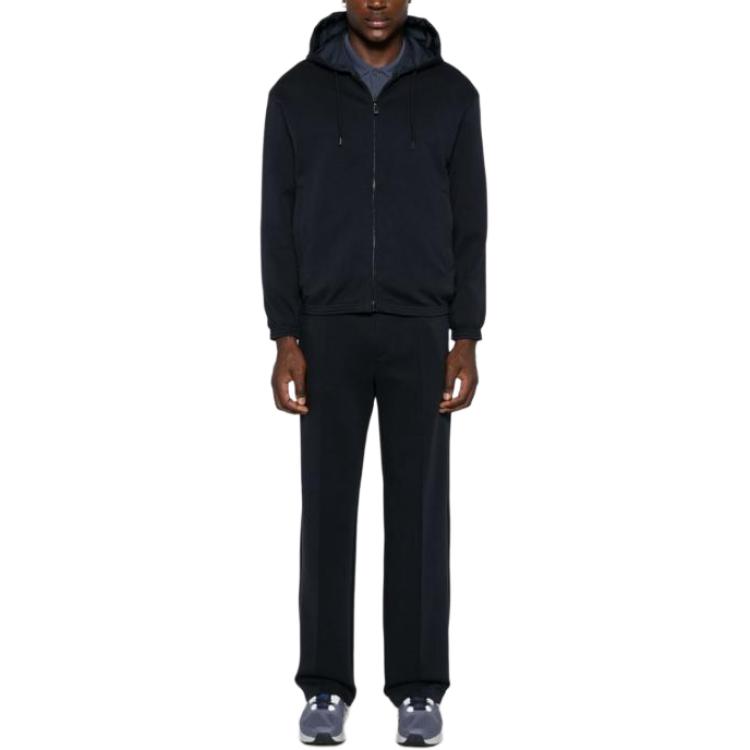 EMPORIO ARMANI  Navy Blue Mid-Rise Straight Casual Trousers. 6D1PK2-1JHSZ-0920 圖 4