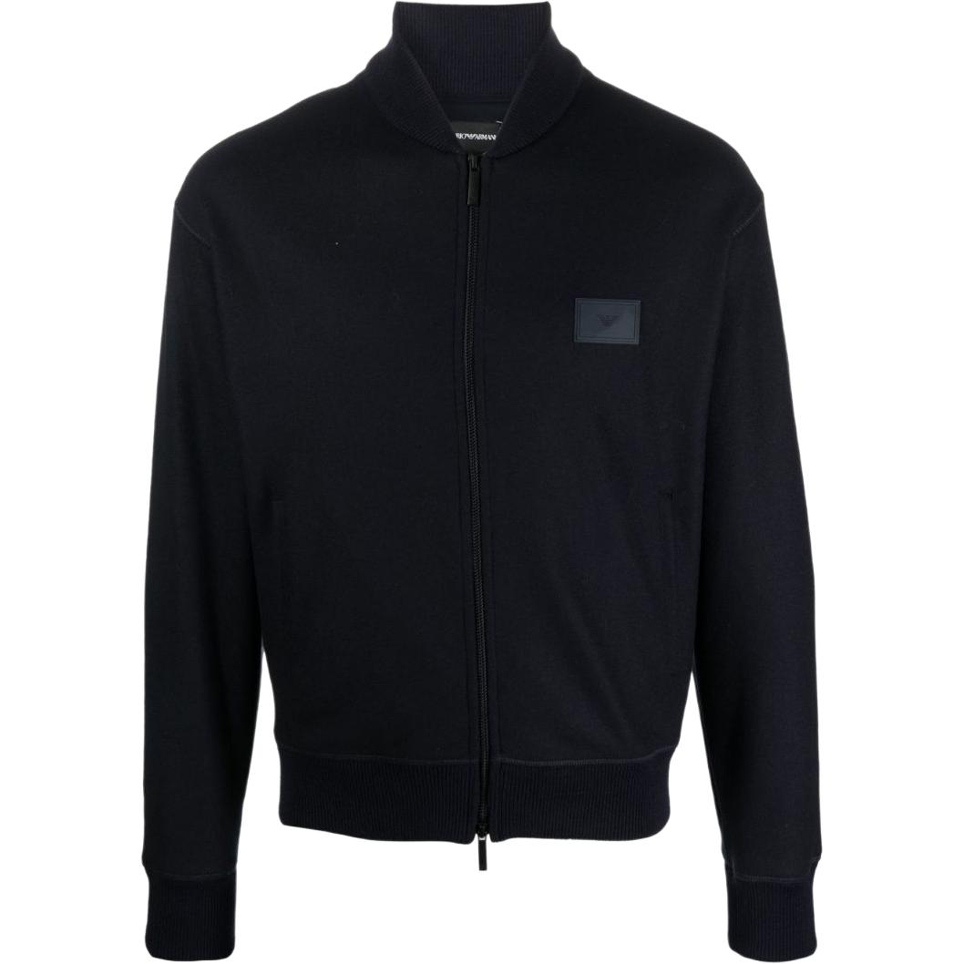 Emporio Armani  Navy Blue Printed Full-Zip Jacket 6L1B6Q-1JS4Z-0920