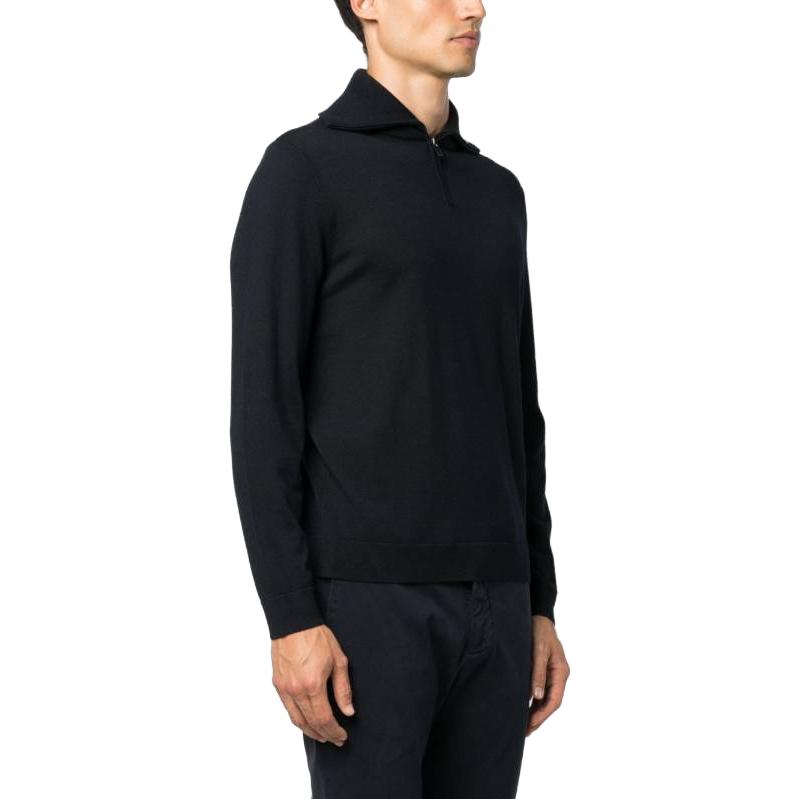 Purchase EMPORIO ARMANI Sweater Rajut Navy Blue dengan Logo Bordir. 6R1MXF-1MNFZ-F904