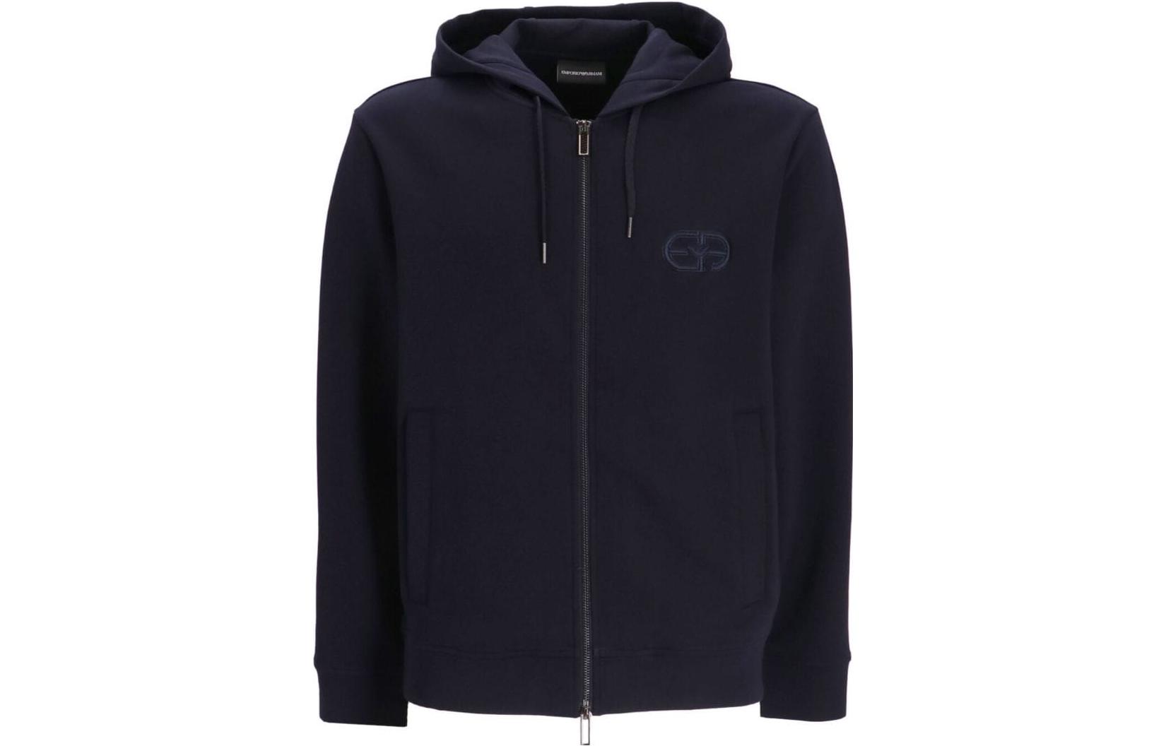 Order EMPORIO ARMANI 海軍藍刺繡標誌連帽外套 SS23 8N1ML6-1JHSZ-0920