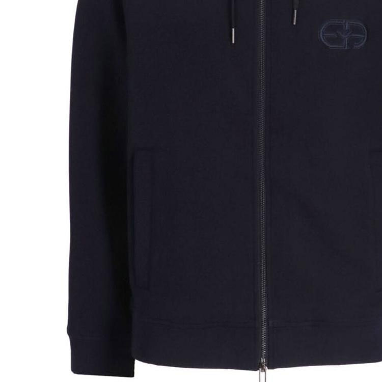 Sizing EMPORIO ARMANI 海軍藍刺繡標誌連帽外套 SS23 8N1ML6-1JHSZ-0920
