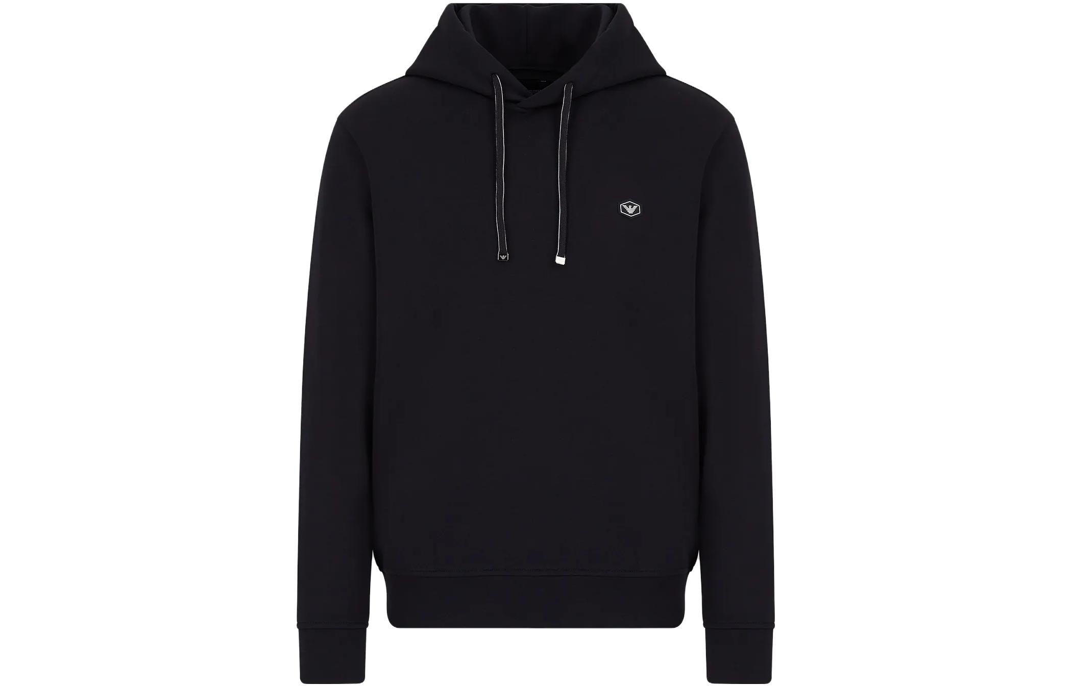 Emporio Armani  Navy Blue Solid Logo Patch Hoodie. 8N1MD01-JHSZ1-0920 圖 2