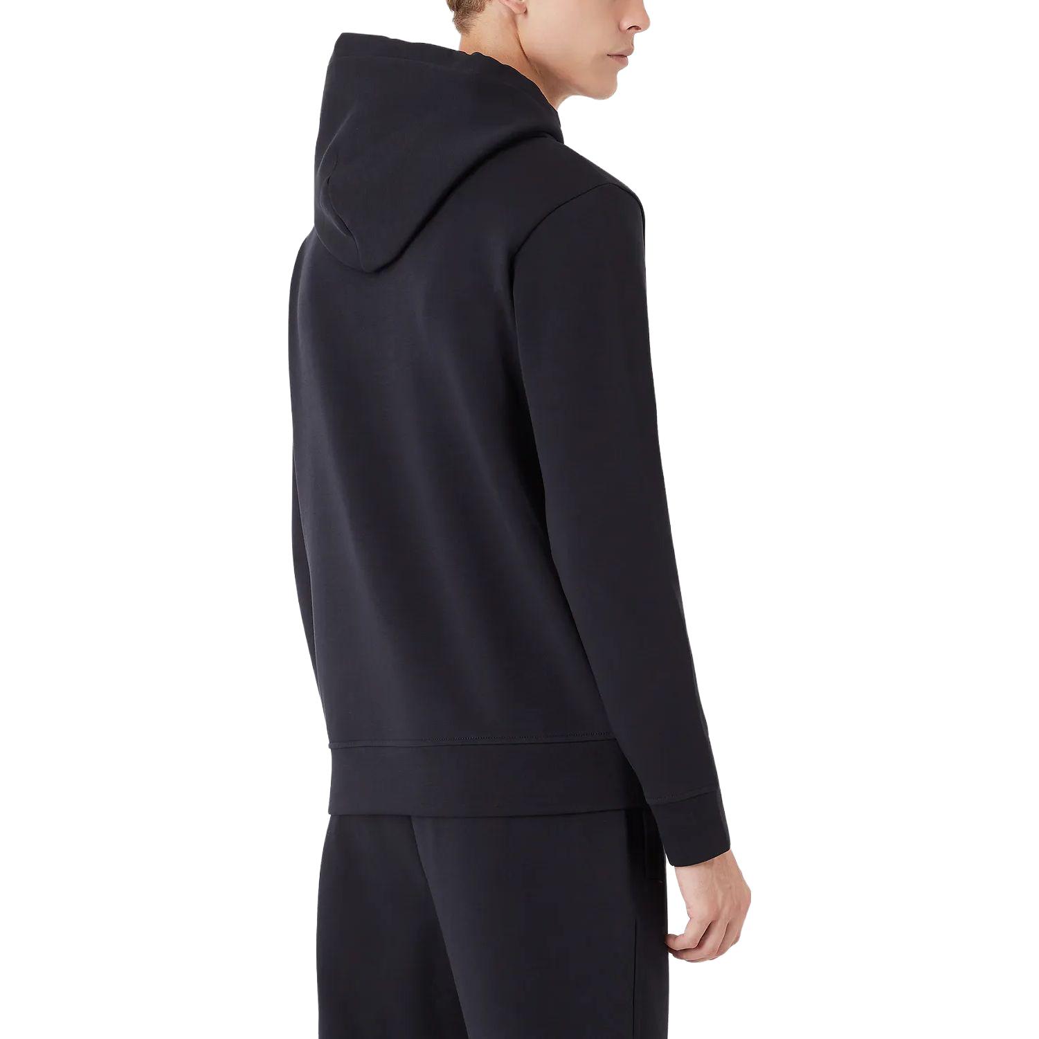 Emporio Armani  Navy Blue Solid Logo Patch Hoodie. 8N1MD01-JHSZ1-0920 圖 5
