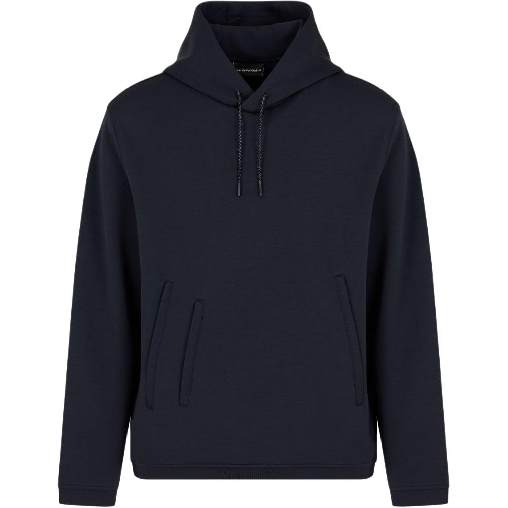 Order Emporio Armani  Navy Blue Solid Logo Patch Pullover Sweatshirt. EM000314-AF101031-UB118