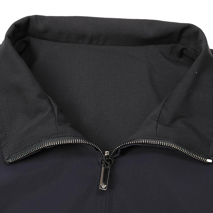 Shop EMPORIO ARMANI 海军蓝纯色拉链休闲长袖夹克 I1R290-I1064-922