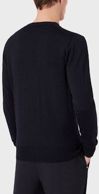 Emporio Armani 海军蓝V领钮扣针织开衫 FW22 8N1E211-M67Z1-0922 Purchase Emporio Armani 海军蓝V领钮扣针织开衫 FW22 8N1E211-M67Z1-0922