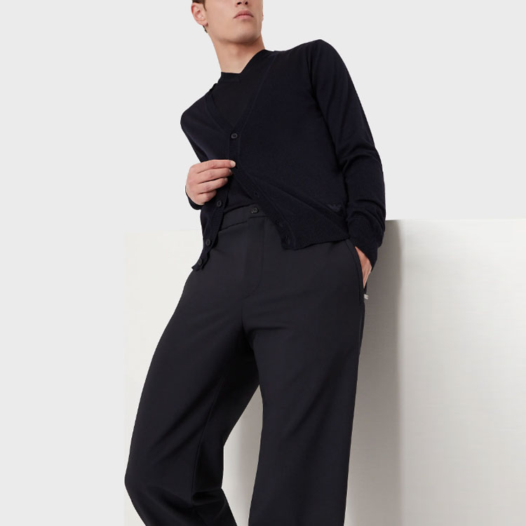 Details for Emporio Armani 海军蓝V领钮扣针织开衫 FW22 8N1E211-M67Z1-0922